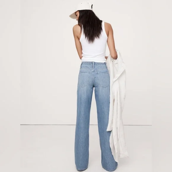 Banana Republic MID-RISE WIDE-LEG DRAWSTRING JEAN - Picture 3 of 7